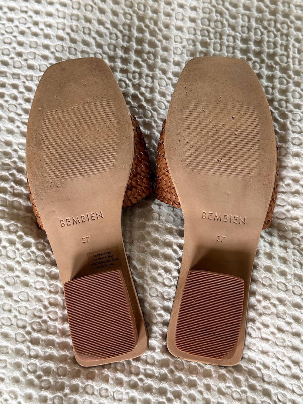 Bembien Mesa Woven Leather Slides Sienna EU 37 - Picture 4 of 13